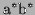 $ \textrm{a}^*\textrm{b}^*$