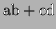 $ \textrm{ab}+\textrm{cd}$