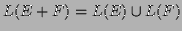 $ L(E+F) = L(E)\cup L(F)$