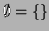 $ \emptyset=\{\}$