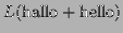 $\displaystyle L(\textrm{hallo}+\textrm{hello})$