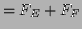 $\displaystyle = F_E + F_F$
