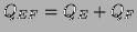 $\displaystyle Q_{EF} = Q_E + Q_F $