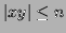 $ \vert xy\vert\leq n$