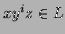 $ xy^iz \in L$