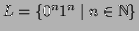 $ L=\{ 0^n1^n \mid n\in \mathbb{N}\}$