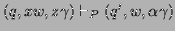 $ (q,xw,z\gamma) \vdash_P (q',w,\alpha\gamma)$