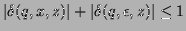 $\displaystyle \vert\delta(q,x,z)\vert+\vert\delta(q,\epsilon,z)\vert \leq 1 $